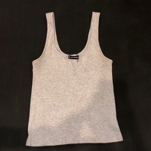 Grey crop tank top